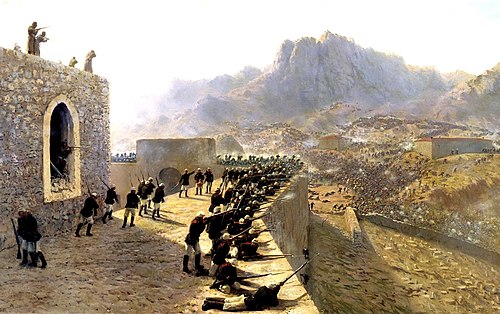 The repulsion of the Bajazet fortress assault June 8, 1877, 1891, Lev Lagorio