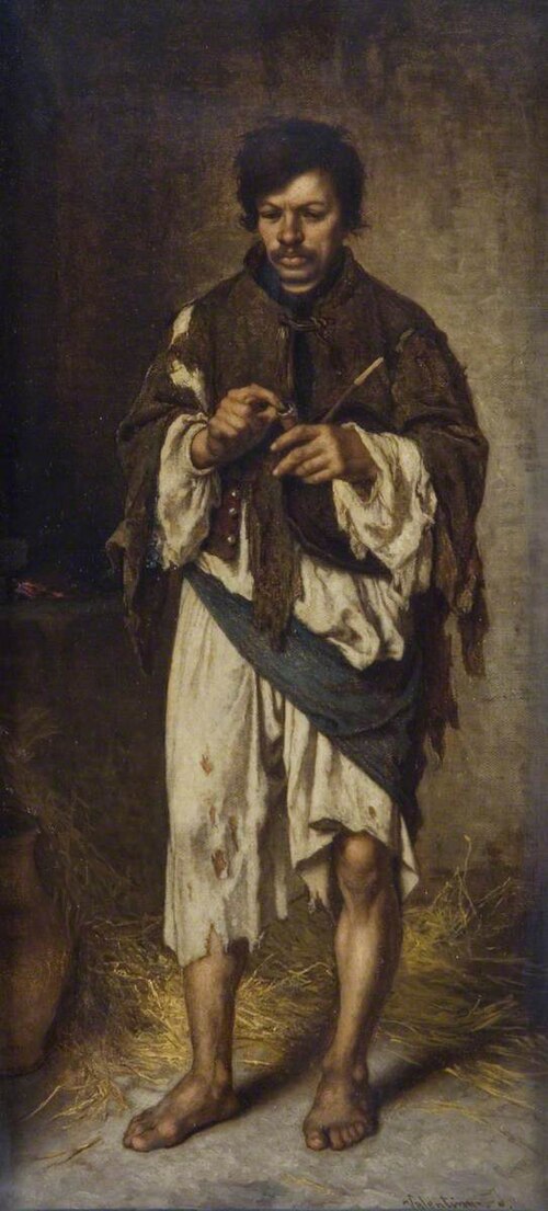 The Beggar, 1875, János Valentiny