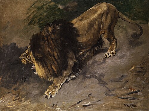 Brüllender Löwe, 1919, Géza Vastagh