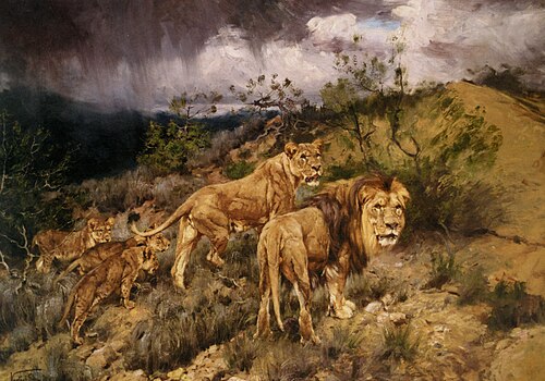 A Family of Lions, , Géza Vastagh