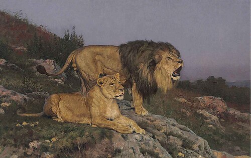 The Lion's Domain, 1893, Géza Vastagh
