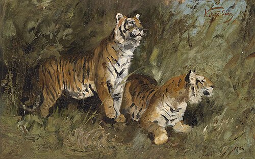 Tiger im hohen Gras, 1919, Géza Vastagh