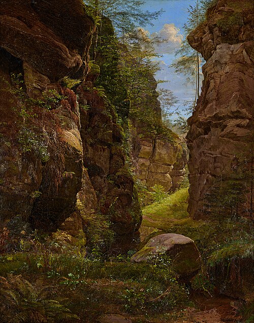 Kløft i Uttewalder Grund, 1820, August Heinrich