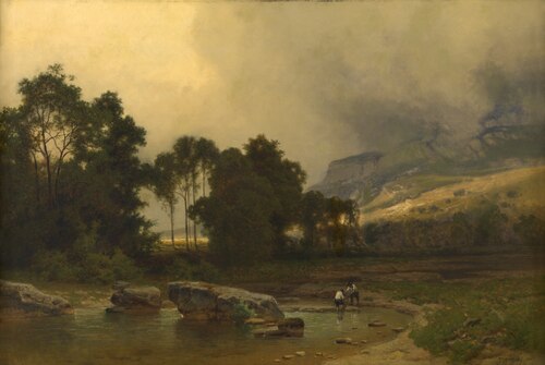 Landscape in Savoye, 1867, Joseph Quinaux