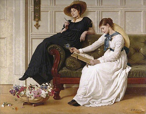 The Language of Flowers, 1885, George Dunlop Leslie