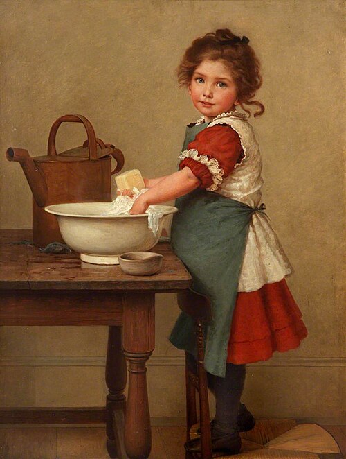 This Is the Way We Wash Our Clothes, 1887, George Dunlop Leslie