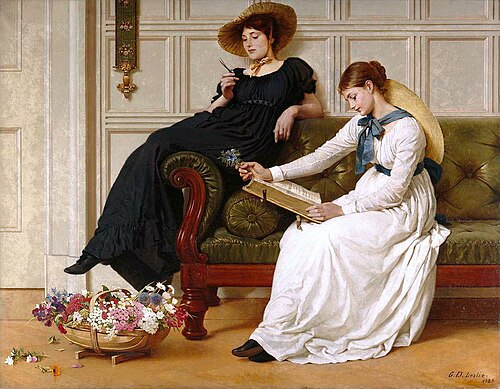 The language of flowers, 1885, George Dunlop Leslie