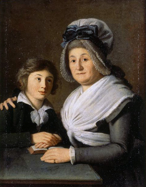 Regula Lavater-Usteri mit ihrem elfjährigen Sohn Diethelm Lavater., 1792, Felix Maria Diogg