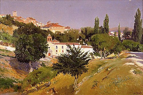 Paisaje con el convento de Santo Espíritu de Segovia, , Aureliano de Beruete