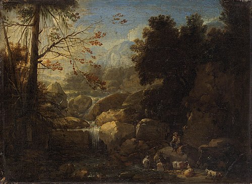 Landschaft mit Gebirgsbach, 1705, Felix Meyer