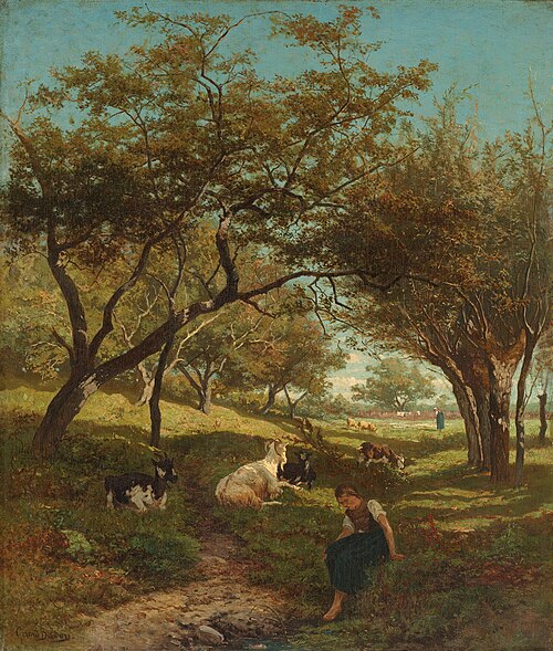 The Goatherdess, 1864, Gerard Bilders