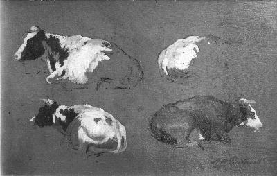 Koestudie, 1859, Gerard Bilders