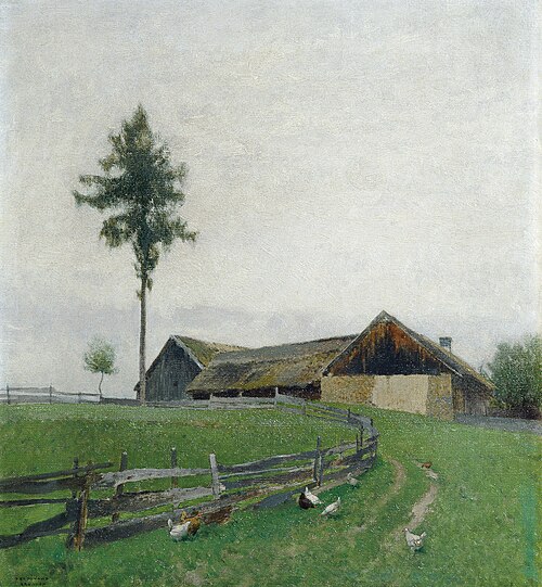 Bauernhof bei Zwettl, 1899, Ferdinand Brunner
