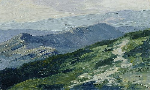 Riesengebirge (aus der Mappe „16 Ansichten tschechischer Landschaften 'Česka Krajiná'“), 1902, Ferdinand Engelmüller