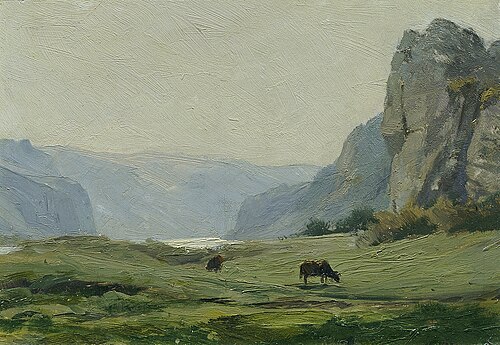 Beraun (aus der Mappe „16 Ansichten tschechischer Landschaften 'Česka Krajiná'“), 1902, Ferdinand Engelmüller