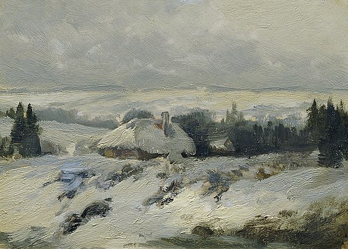 Böhmisch-Mährische Höhe (aus der Mappe „16 Ansichten tschechischer Landschaften 'Česka Krajiná'“), 1902, Ferdinand Engelmüller
