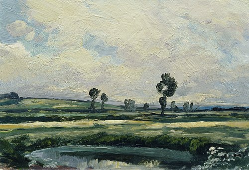 Elbeland (aus der Mappe „16 Ansichten tschechischer Landschaften 'Česka Krajiná'“), 1902, Ferdinand Engelmüller
