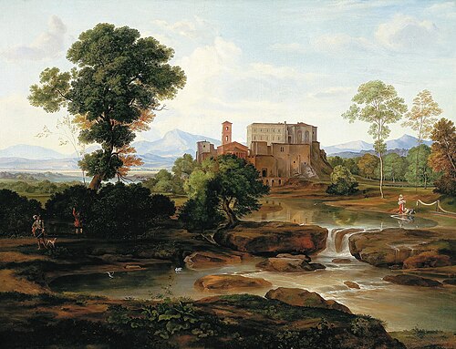 Ideal Italian landscape., 1840, Ferdinand Olivier