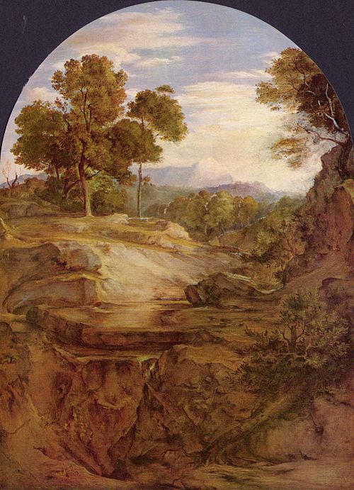 Landscape to "Elias in the Wasteland", 1830, Ferdinand Olivier