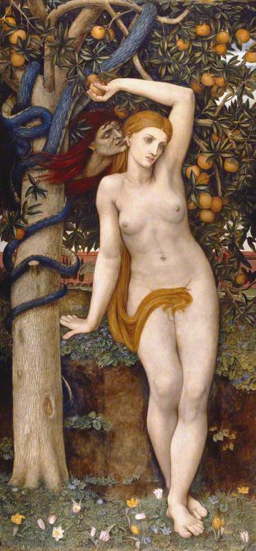 Eve Tempted, 1877, John Roddam Spencer Stanhope