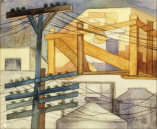 Outdoor Scaffolding, 1928, Fermín Revueltas