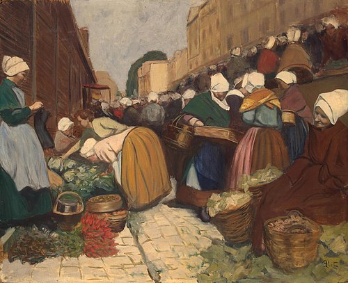 Marché à brest, 1899, Fernand Piet