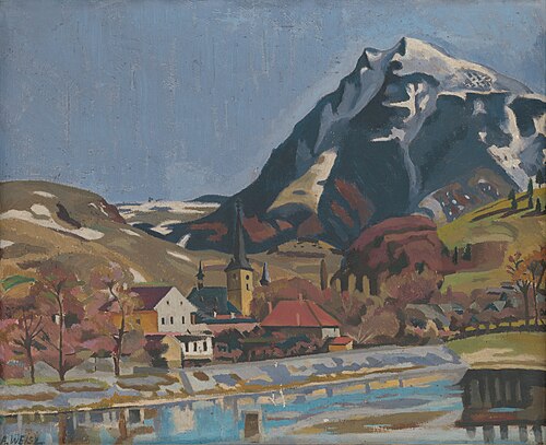 Pohľad na Dolný Kubín, 1928, Arnold Peter Weisz-Kubínčan