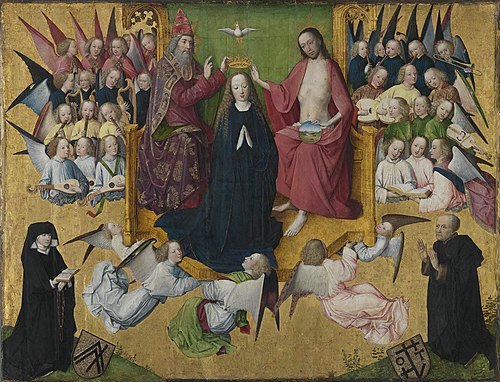 Coronation of the Virgin with donors, 1464, Maître de la Passion de Lyversberg
