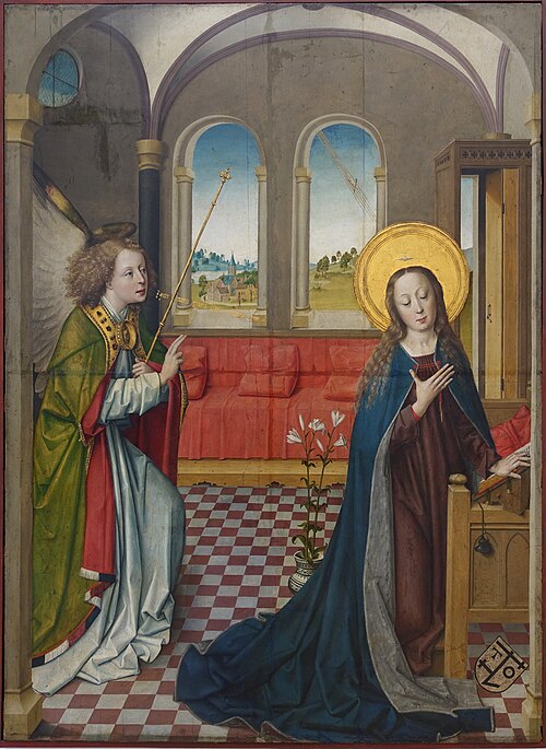 Lyversberg Passion: The Annunciation, 1464, Maître de la Passion de Lyversberg