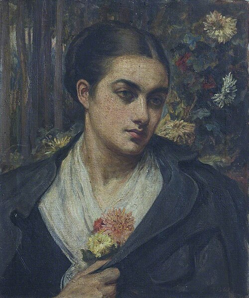 An Unknown Young Woman with a Corsage (Agatha ?), 1884, Theodore Blake Wirgman