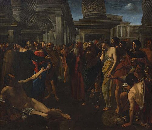 Christ and the Adulteress, 1650, Angelo Caroselli