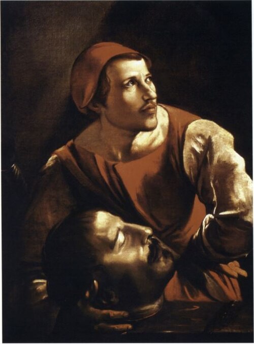 Executioner with the head of St John the Baptist, 1650, Angelo Caroselli