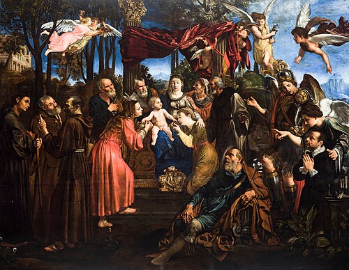 Sacra Conversazione with a donor, , Angelo Caroselli
