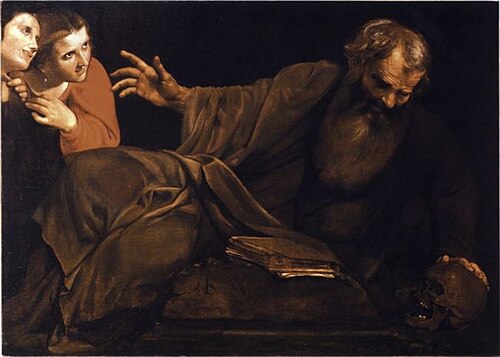 The temptation of St Anthony Abbot, 1650, Angelo Caroselli