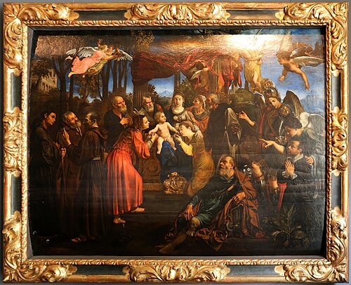 sacra conversazione con un committente, , Angelo Caroselli