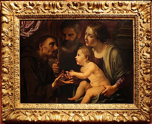 La Sainte Famille avec François d'Assise, 1620, Angelo Caroselli