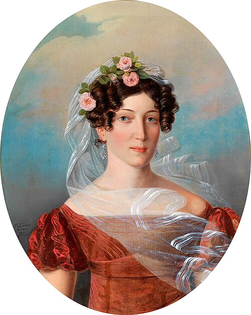 Portrait of Princess Helene Poniński, née Countess Gorski (1791-1853), 1821, Friedrich Lieder