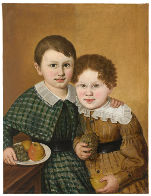 Portrait de deux enfants (deux frères), 1842, Lukas Kirner