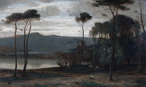 Mountain Landscape with a Lake, , James Coutts Michie