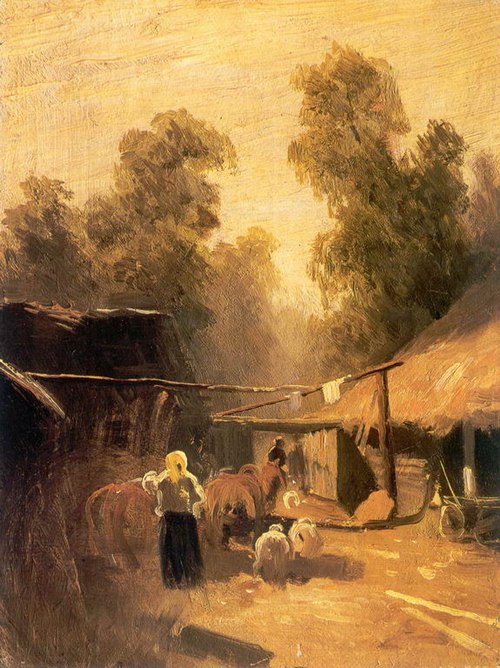 Morning in a village, 1869, Fiodor Vassiliev