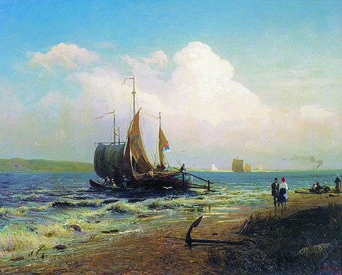 On the River. Windy Day, 1869, Fiodor Vassiliev