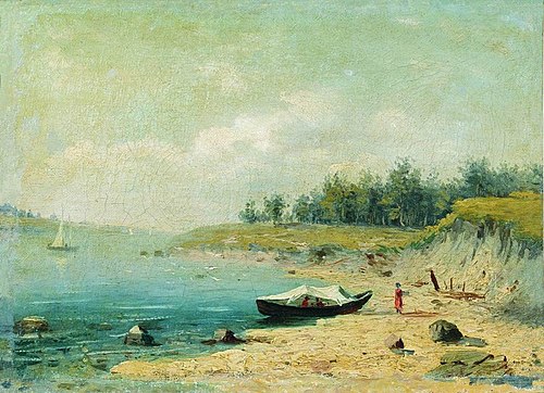 Берег Волги, 1870, Fiodor Vassiliev