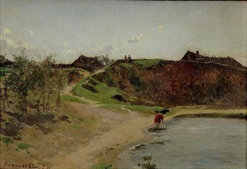 На берегу Волги, 1870, Fiodor Vassiliev