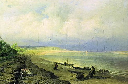 Берег Волги после грозы, 1871, Fiodor Vassiliev