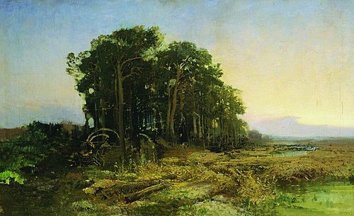Pine Grove in the Swamp, 1872, Fiodor Vassiliev
