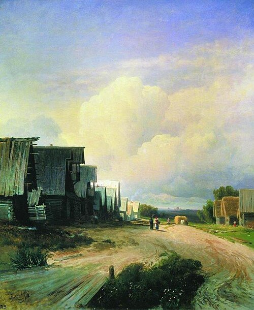 Rue de village, 1868, Fiodor Vassiliev