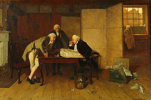 A Flaw in the Title, 1878, Edmund Leighton