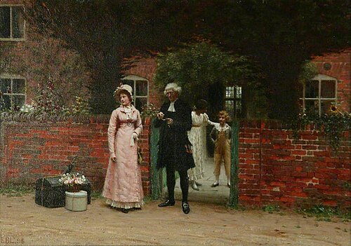 Waiting for the Coach, 1895, Edmund Leighton