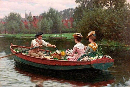 Market Day, 1900, Edmund Leighton