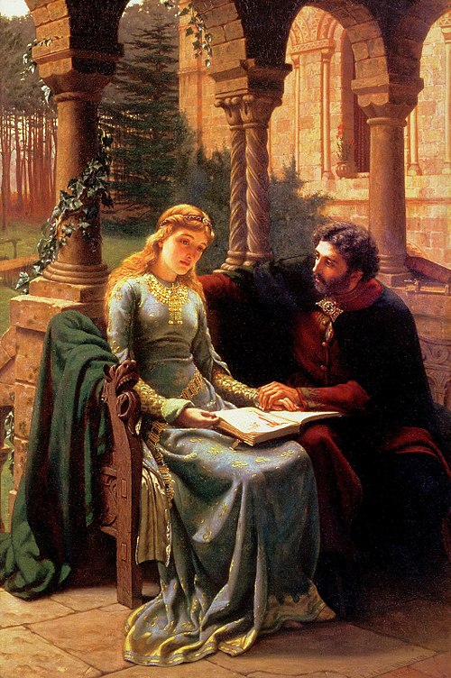 Abelard and his Pupil Heloise, 1882, Edmund Blair Leighton
